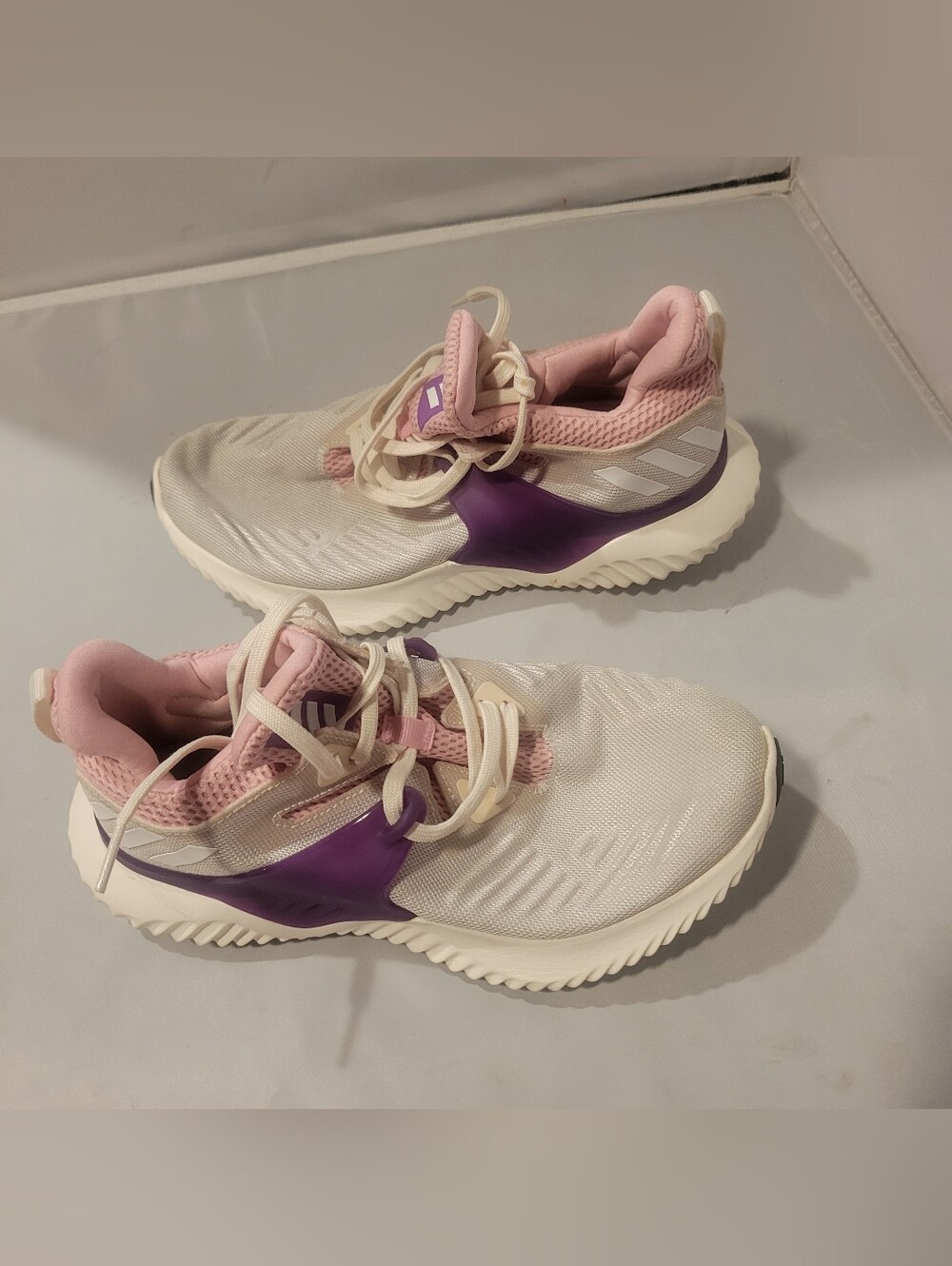 Adidas Alphabounce Beyond True Pink Purple Big Kid's Athletic Shoes Size 6.5